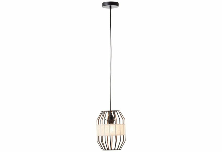Brilliant Leuchten Pendelleuchte »Slope«, 23cm schwarz/natur-Lampen-Ideen für dein Zuhause von Home Trends