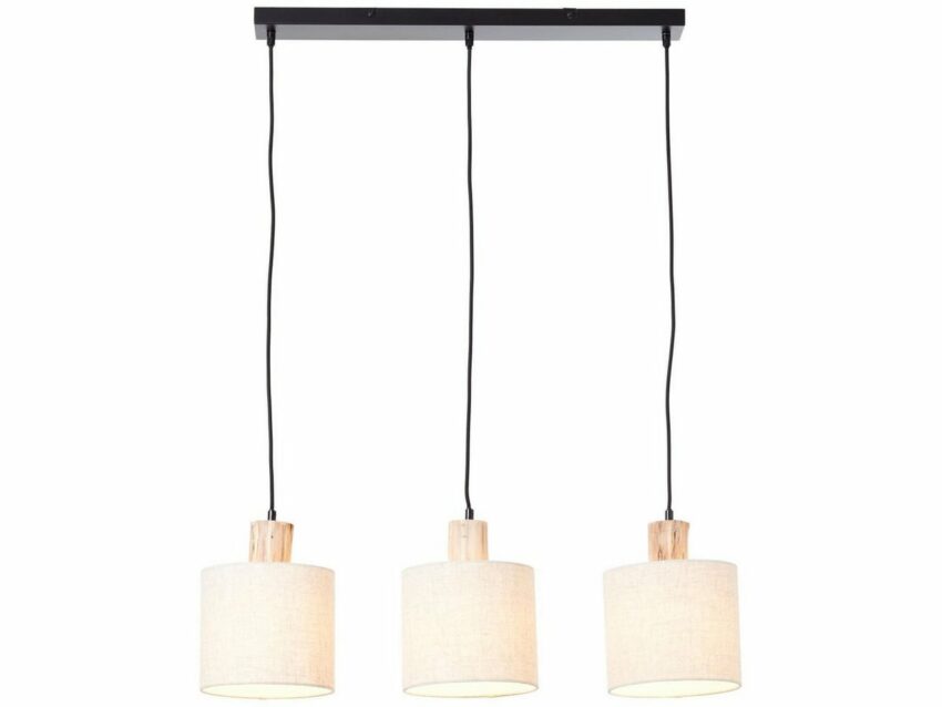 Brilliant Leuchten Pendelleuchte »Pia«, Hängelampe 3flg Balken schwarz/natur-Lampen-Ideen für dein Zuhause von Home Trends