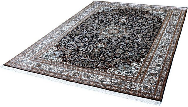 Seidenteppich »Kashan 8971«, Kayoom, rechteckig, Höhe 10 mm, Einzelstück mit Zertifikat, Wohnzimmer-Teppiche-Inspirationen