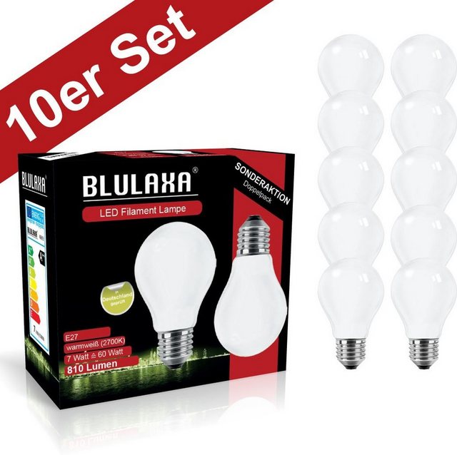 BLULAXA »Retro Multi« LED-Filament, E27, 10 Stück, Warmweiß, 10er-Set, Promotion-Pack Birnenform, Filament, opal-Leuchtmittel-Inspirationen