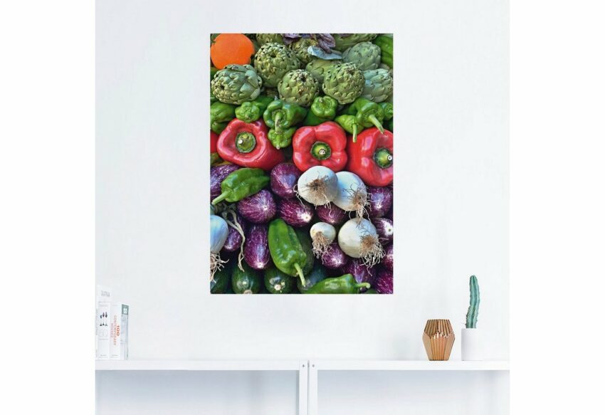 Artland Wandbild »Gemischtes Gemüse vom Markt«, Lebensmittel (1 Stück), in vielen Größen & Produktarten - Alubild / Outdoorbild für den Außenbereich, Leinwandbild, Poster, Wandaufkleber / Wandtattoo auch für Badezimmer geeignet-Bilder-Ideen für dein Zuhause von Home Trends
