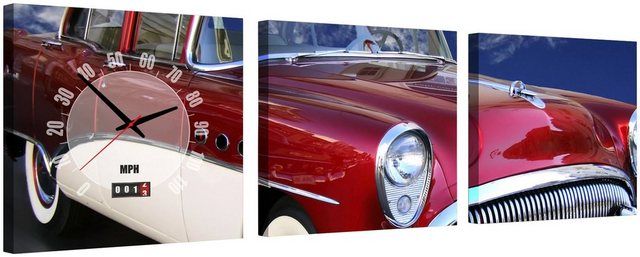 Conni Oberkircher´s Bild »Old Car - Oldtimer«, Auto (Set), auf kunstvollem Leinwanddruck, Vintage-Bilder-Inspirationen