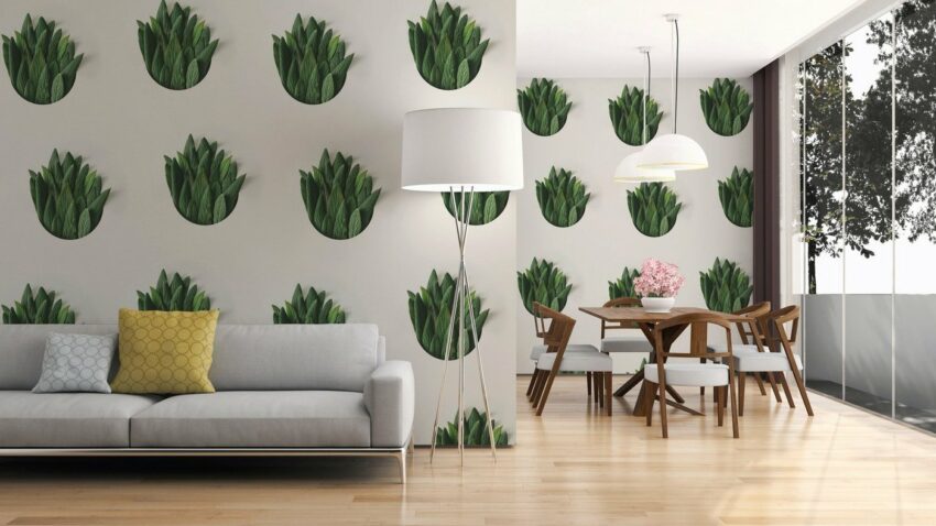 Architects Paper Fototapete »Leaf Pattern«, (Set, 6 St), Vlies, glatt-Tapeten-Ideen für dein Zuhause von Home Trends