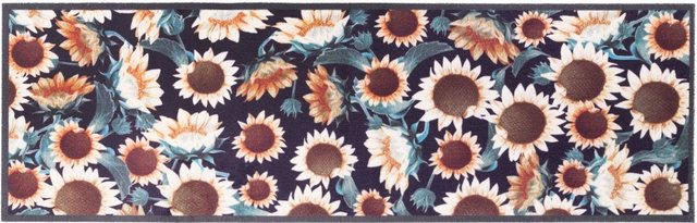 Küchenläufer »Küchenläufer SUNFLOWER«, Primaflor-Ideen in Textil, rechteckig, Höhe 5 mm, Motiv Sonnenblumen, rutschhemmend, waschbar, Küche-Teppiche-Inspirationen