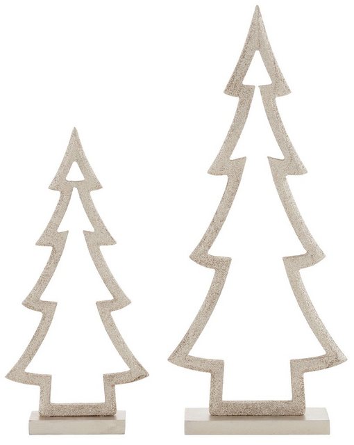 CHRISTMAS GOODS by Inge Dekobaum »Tannenbaum« (Set, 2 Stück), aus Holz, Höhe ca. 25,5 + 35,5 cm-Dekoweihnachtsbäume-Inspirationen