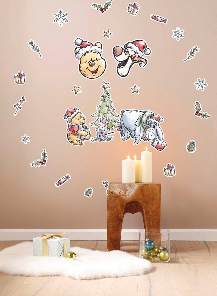 Komar Wandsticker »Winnie Pooh Christmas« (Set), 50 x 70 cm (Breite x Höhe) - 26 Sticker-Wandtattoos-Ideen für dein Zuhause von Home Trends