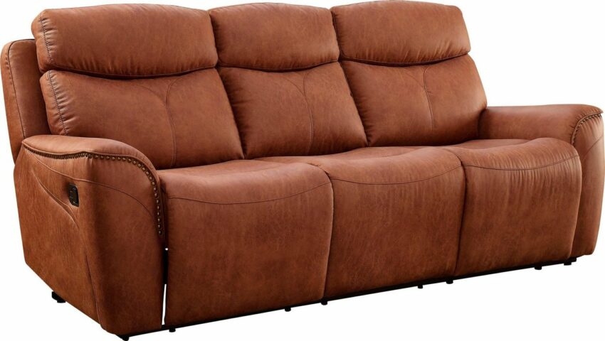Home affaire 3-Sitzer »Pius«, mit 1 Relaxfunktion und Nieten an den Armlehnen, Federkern-Sofas-Ideen für dein Zuhause von Home Trends