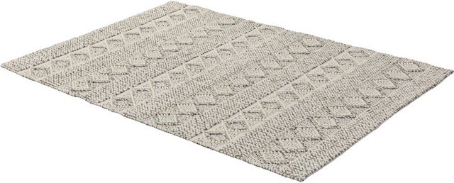 Teppich »Alva«, SCHÖNER WOHNEN-Kollektion, rechteckig, Höhe 14 mm, Hoch-Tief-Struktur, Wohnzimmer-Teppiche-Inspirationen