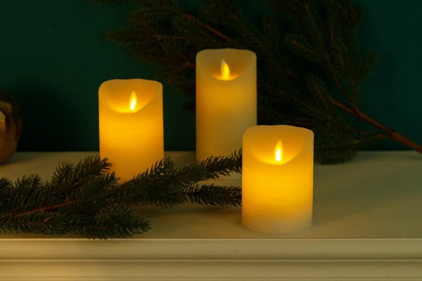 LED-Kerze »Nature« (Set, 3-tlg)-Kerzen-Ideen für dein Zuhause von Home Trends