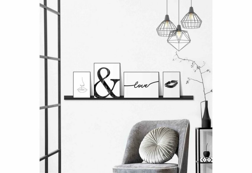 Reinders! Wandbild »Linien Stiftzeichnung - Modern - Lippen«, (4 Stück)-Bilder-Ideen für dein Zuhause von Home Trends