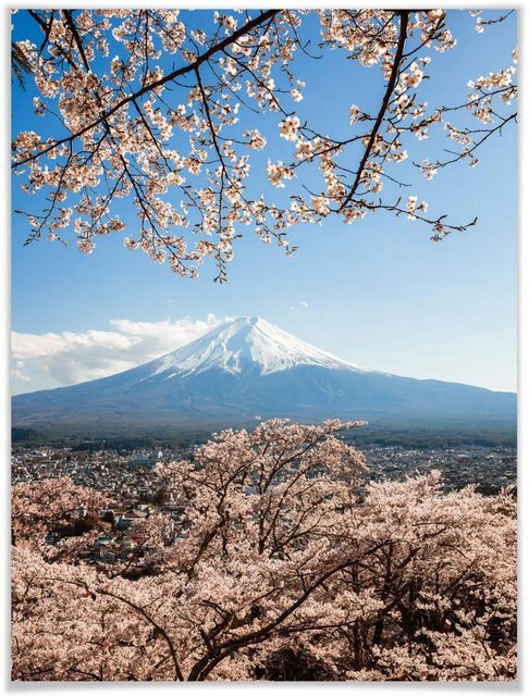 Wall-Art Poster »Mount Fuji Japan«, Berge (1 Stück), Poster, Wandbild, Bild, Wandposter-Bilder-Inspirationen