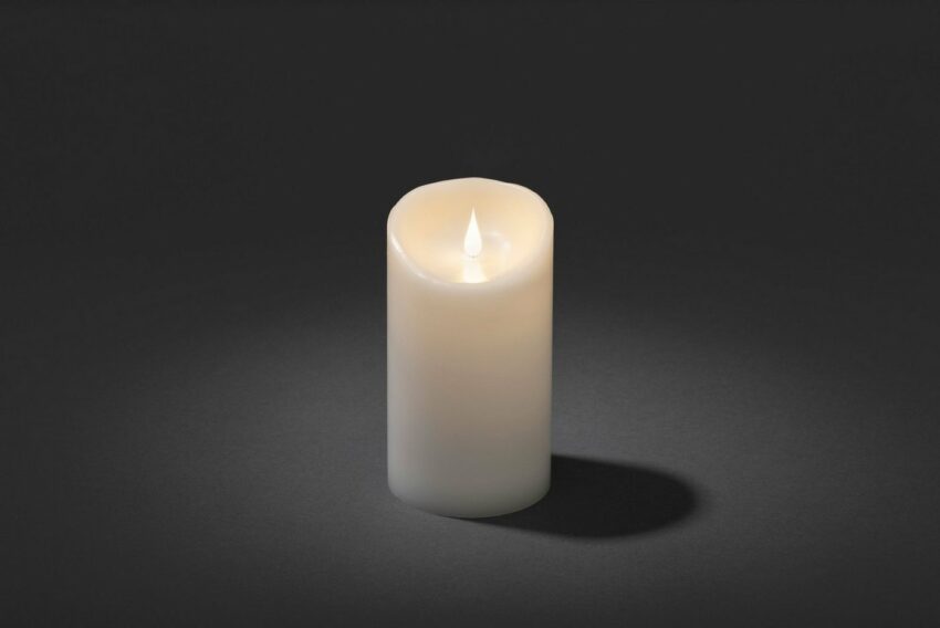 KONSTSMIDE LED-Kerze (1-tlg), LED Echtwachskerze, weiß, mit 3D Flamme, Ø 10 cm, Höhe: 18 cm-Kerzen-Ideen für dein Zuhause von Home Trends
