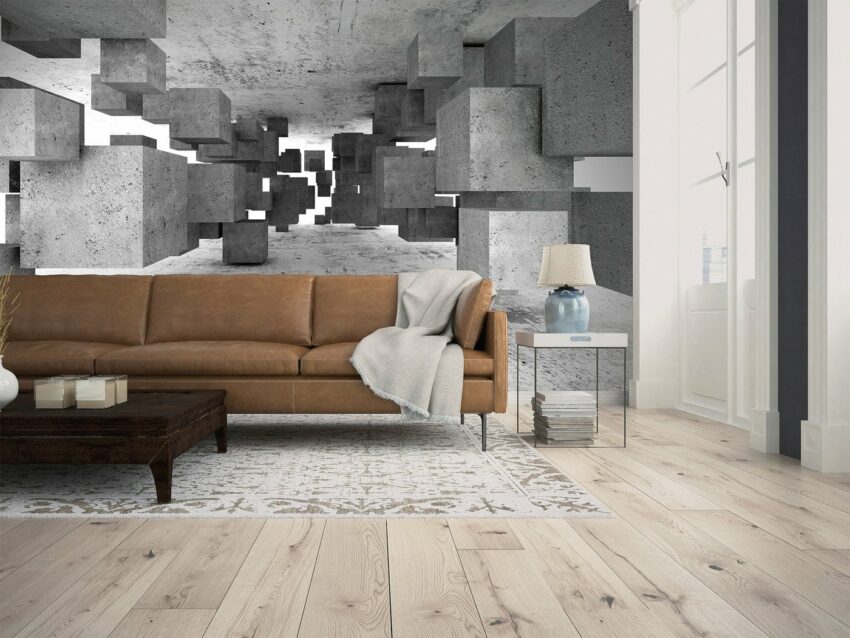 living walls Fototapete »Designwalls Concrete Tetris«, glatt, (5 St)-Tapeten-Ideen für dein Zuhause von Home Trends