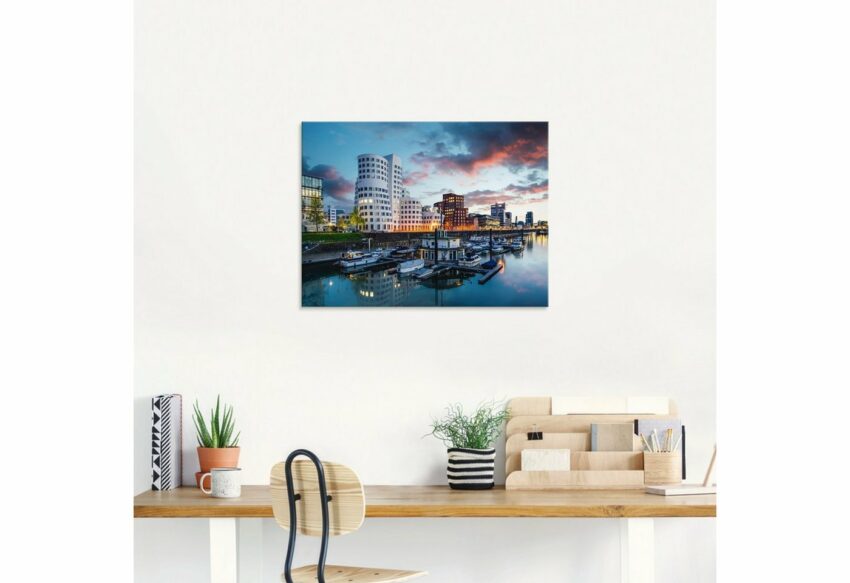 Artland Glasbild »Düsseldorf Medienhafen«, Deutschland (1 Stück)-Bilder-Ideen für dein Zuhause von Home Trends