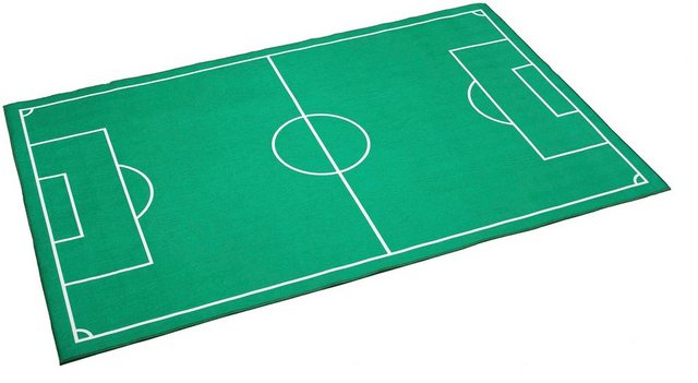 Kinderteppich »Fußballfeld«, Böing Carpet, rechteckig, Höhe 4 mm, Spiel-Teppich, bedruckt, waschbar, Kinderzimmer-Teppiche-Inspirationen