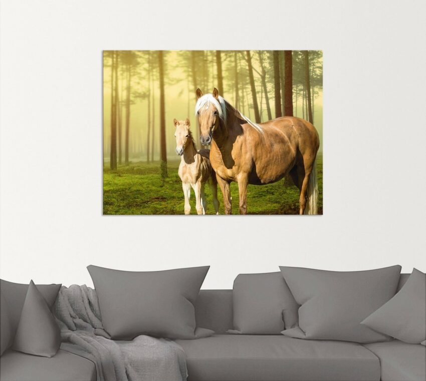 Artland Wandbild »Pferde in den Feldern II«, Haustiere (1 Stück), in vielen Größen & Produktarten - Alubild / Outdoorbild für den Außenbereich, Leinwandbild, Poster, Wandaufkleber / Wandtattoo auch für Badezimmer geeignet-Bilder-Ideen für dein Zuhause von Home Trends