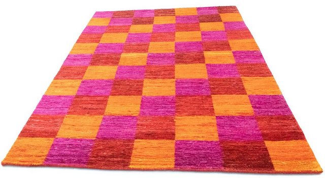 Teppich »Designer Teppich handgeknüpft mehrfarbig«, morgenland, rechteckig, Höhe 18 mm, Viskose-Teppiche-Inspirationen