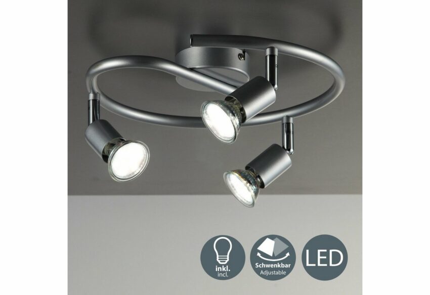 B.K.Licht LED Deckenspots, LED Deckenleuchte Deckenlampe schwenkbar 3 x 3 Watt 250 Lumen 3.000K IP20-Lampen-Ideen für dein Zuhause von Home Trends