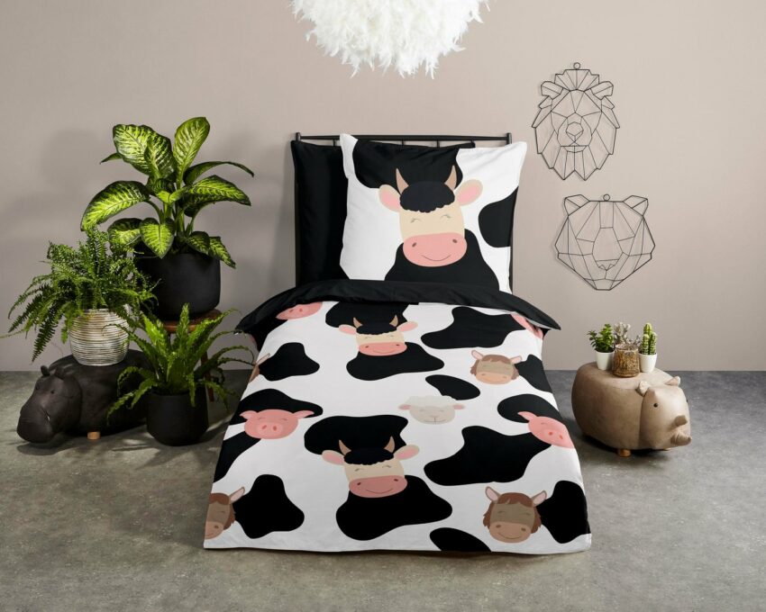 Kinderbettwäsche »Marjolijn«, good morning, mit niedlichen Kühen-Bettwäsche-Ideen für dein Zuhause von Home Trends