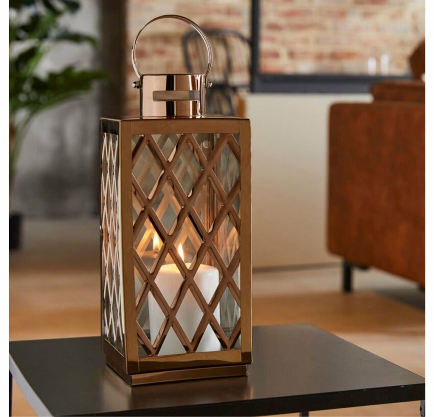 Kerzenlaterne »Shine« (1 Stück), aus Metall, Höhe ca. 28,5 cm-Kerzenhalter-Ideen für dein Zuhause von Home Trends