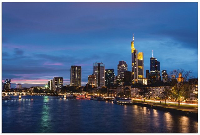 Artland Wandbild »Frankfurt Skyline«, Deutschland (1 Stück), in vielen Größen & Produktarten - Alubild / Outdoorbild für den Außenbereich, Leinwandbild, Poster, Wandaufkleber / Wandtattoo auch für Badezimmer geeignet-Bilder-Inspirationen