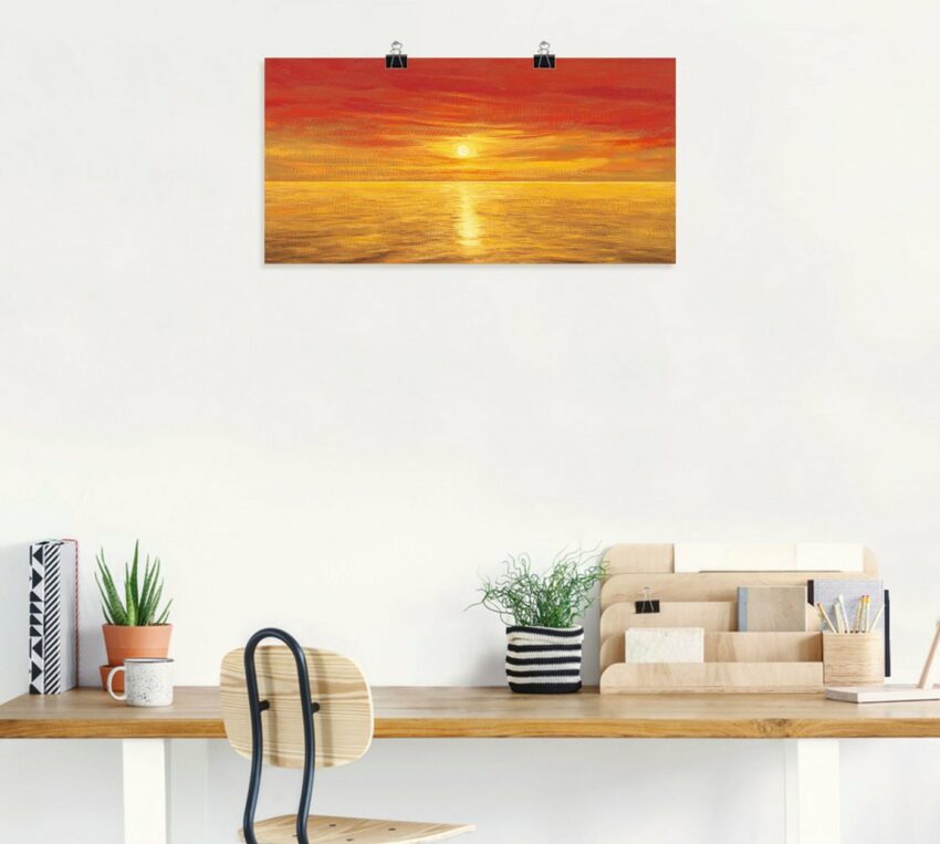 Artland Wandbild »Oranges Meer«, Meer Bilder (1 Stück), in vielen Größen & Produktarten - Alubild / Outdoorbild für den Außenbereich, Leinwandbild, Poster, Wandaufkleber / Wandtattoo auch für Badezimmer geeignet-Bilder-Ideen für dein Zuhause von Home Trends