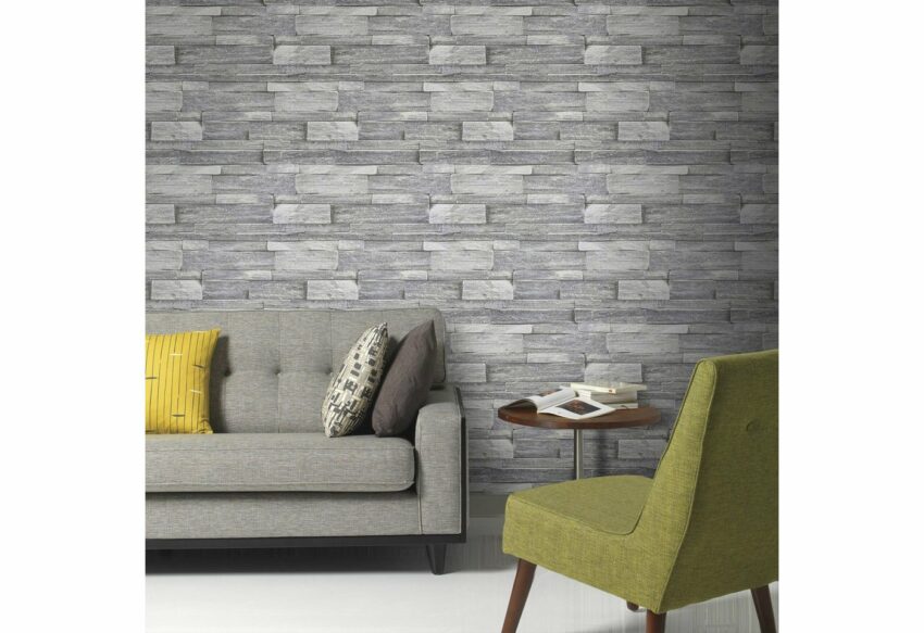 Superfresco Easy Vliestapete »Stone Wall grijs«, geprägt, 1000 cm Länge-Tapeten-Ideen für dein Zuhause von Home Trends