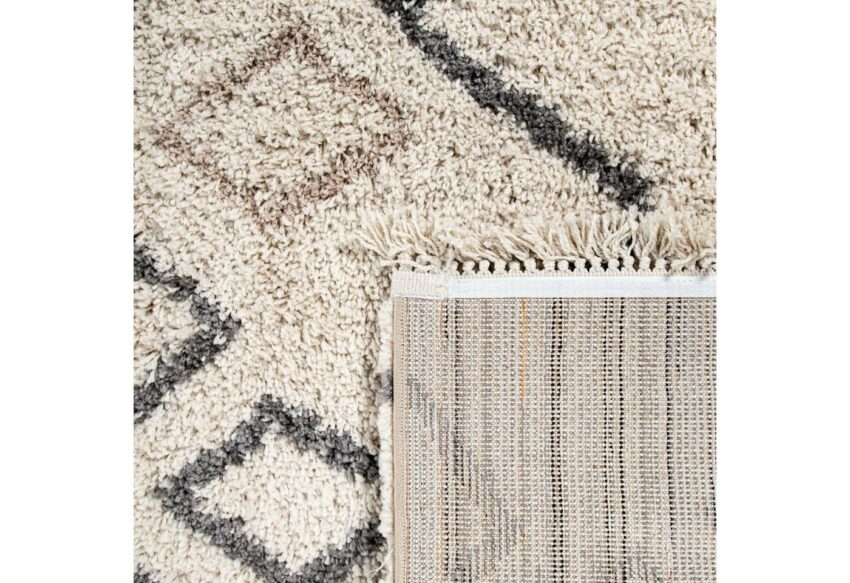 Hochflor-Teppich »Wooly 286«, Paco Home, rechteckig, Höhe 35 mm, Berber Design, Rauten Motiv, weich & kuschelig, mit Fransen, ideal im Wohnzimmer & Schlafzimmer-Teppiche-Ideen für dein Zuhause von Home Trends