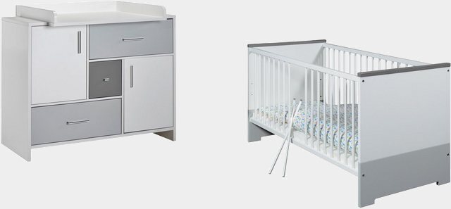 Schardt Babymöbel-Set »Candy Grey«, (Spar-Set, 2-St), mit Kinderbett und Wickelkommode, Made in Germany-Babymöbel-Sets-Inspirationen