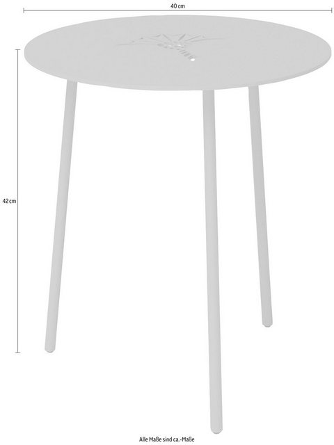 Joop! Beistelltisch »JOOP! EMBOSS Beistelltisch«, mit gelasertem Cornflower-Detail in der Tischplatte, ø 40 cm, Höhe 42 cm-Tische-Inspirationen