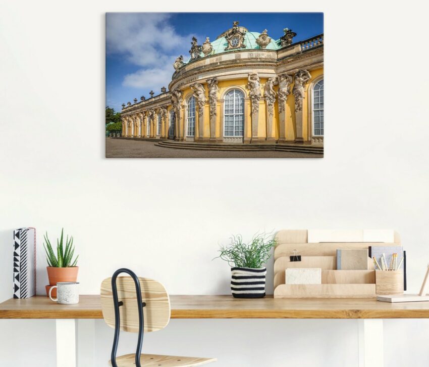 Artland Wandbild »Schloss Sanssouci«, Gebäude (1 Stück), in vielen Größen & Produktarten - Alubild / Outdoorbild für den Außenbereich, Leinwandbild, Poster, Wandaufkleber / Wandtattoo auch für Badezimmer geeignet-Bilder-Ideen für dein Zuhause von Home Trends