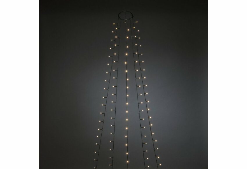KONSTSMIDE LED-Lichtervorhang, 200-flammig, LED Baummantel mit Ring Ø 8, 5 Stränge à 40 warm weiße Dioden, gefrostet-Lampen-Ideen für dein Zuhause von Home Trends