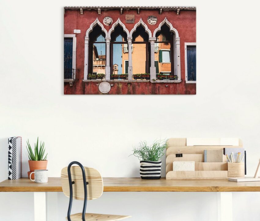 Artland Wandbild »Historische Gebäude Altstadt von Venedig«, Fenster & Türen (1 Stück), in vielen Größen & Produktarten - Alubild / Outdoorbild für den Außenbereich, Leinwandbild, Poster, Wandaufkleber / Wandtattoo auch für Badezimmer geeignet-Bilder-Ideen für dein Zuhause von Home Trends