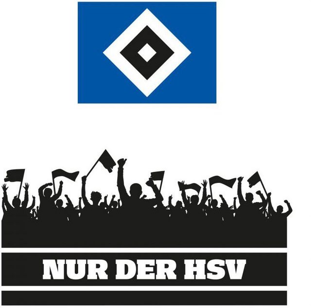 Wall-Art Wandtattoo »Nur der HSV Fans und Logo« (1 Stück)-Wandtattoos-Inspirationen
