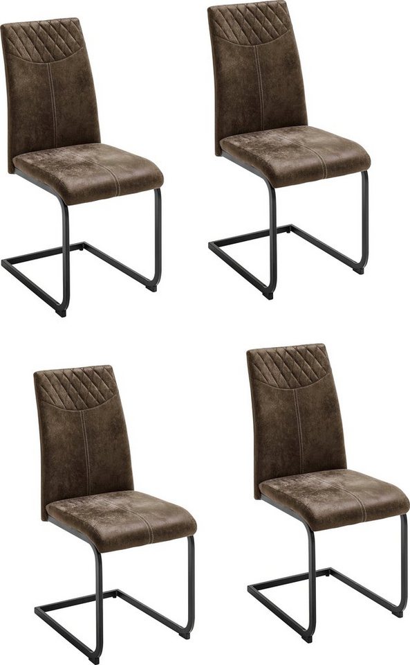 MCA furniture Esszimmerstuhl »Aosta« (Set, 4 Stück), Stoffbezug Vintagelook, Stuhl belastbar bis 120 Kg-Stühle-Ideen für dein Zuhause von Home Trends