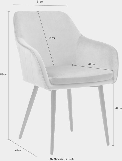 SalesFever Esszimmerstuhl, mit Diamantsteppung auf der Rückseite, Armlehnstuhl, Schalenstuhl-Stühle-Inspirationen