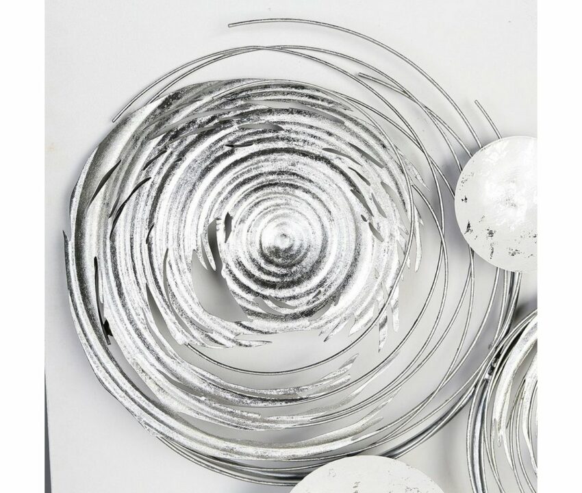 GILDE Wanddekoobjekt »Wandrelief Circles, weiß/silber« (1 Stück), aus Metall, dekorativ im Esszimmer & Wohnzimmer-Deko-Objekte-Ideen für dein Zuhause von Home Trends