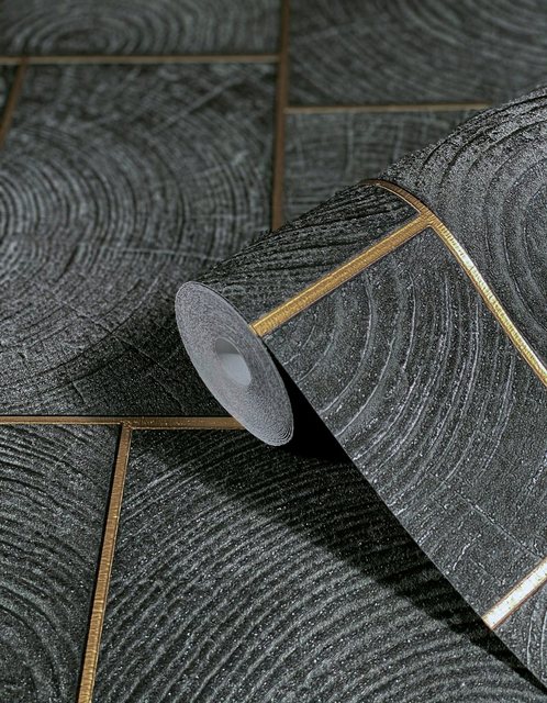 Marburg Vliestapete, Holz, schimmernd, natürlich, (1 St), gut lichtbeständig, hochwaschbeständig-Tapeten-Inspirationen
