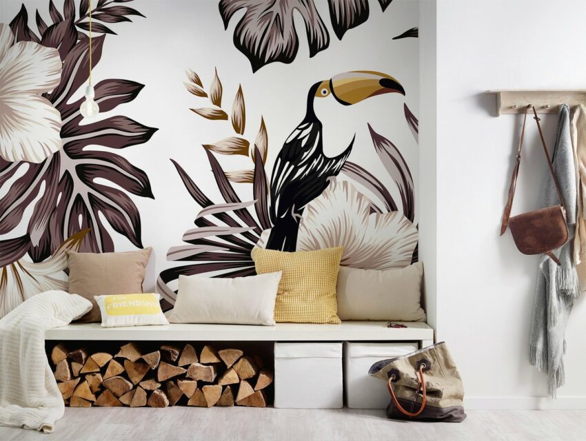 living walls Fototapete »Designwalls Toucan 2«, glatt, (5 St)-Tapeten-Ideen für dein Zuhause von Home Trends
