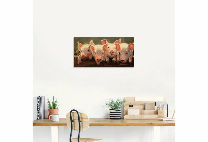 Artland Glasbild »Das große Grunzen«, Haustiere (1 Stück)-Bilder-Ideen für dein Zuhause von Home Trends