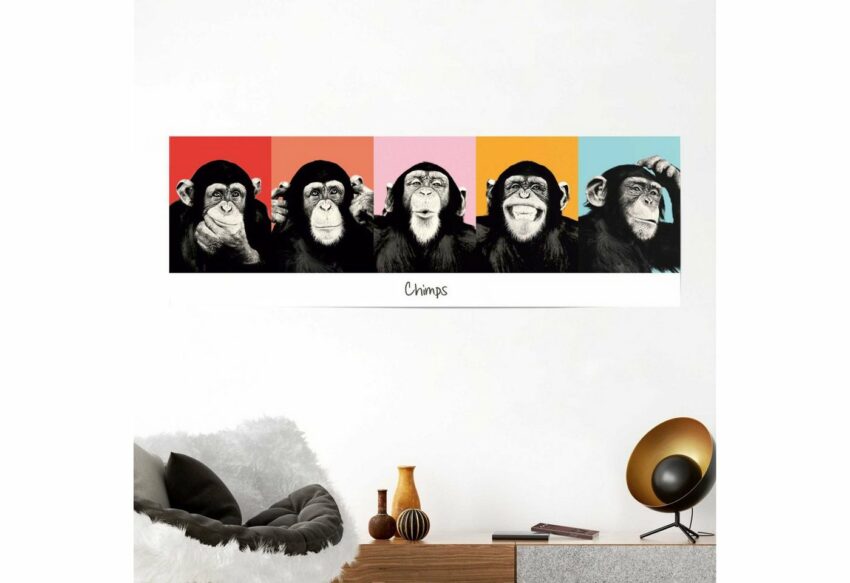 Reinders! Poster »Schimpanse Pop«, (1 Stück)-Bilder-Ideen für dein Zuhause von Home Trends