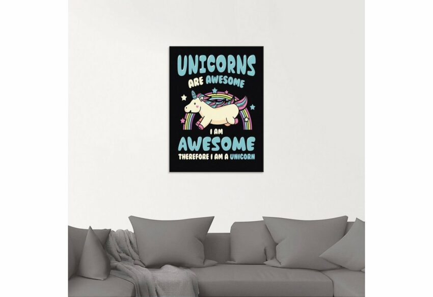 Artland Glasbild »Einhorn Spruch«, Humor (1 Stück)-Bilder-Ideen für dein Zuhause von Home Trends