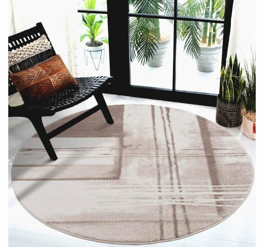 Teppich »Moda«, Carpet City, rund, Höhe 11 mm, Kurzflor, Modern, Geo-Muster, Wohnzimmer-Teppiche-Ideen für dein Zuhause von Home Trends