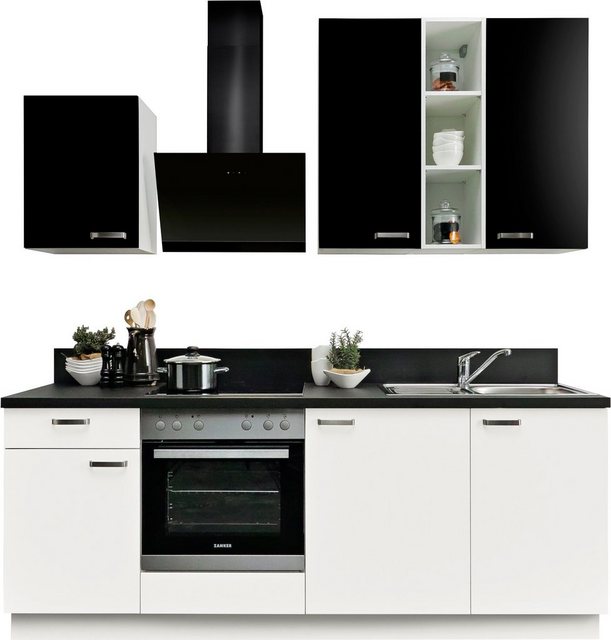 Express Küchen Küchenzeile »Bari«, ohne E-Geräte, mit Soft-Close-Funktion und Vollauszug, vormontiert, Breite 220 cm-Küchenzeilen-Inspirationen