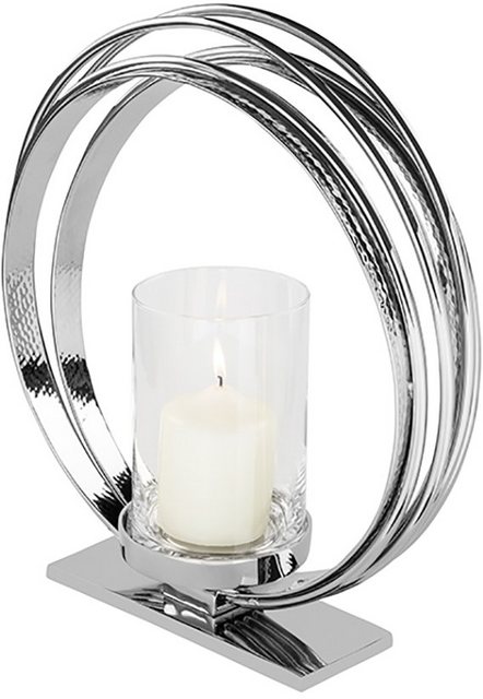 Fink Kerzenhalter »COLETTE«, aus Aluminium und Glas, Stumpenkerzenhalter, Höhe ca. 44 cm-Kerzenhalter-Inspirationen