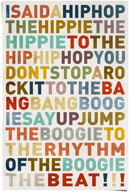 Reinders! Poster »Poster I said a HipHop Farbig - Hip-Hop - Songtext - Musik«, Musiker (1 Stück)-Bilder-Inspirationen