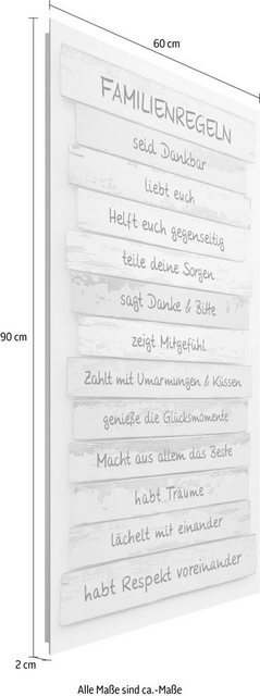 Reinders! Holzbild »Deco Panel 60x90 Familien Regeln«-Bilder-Inspirationen