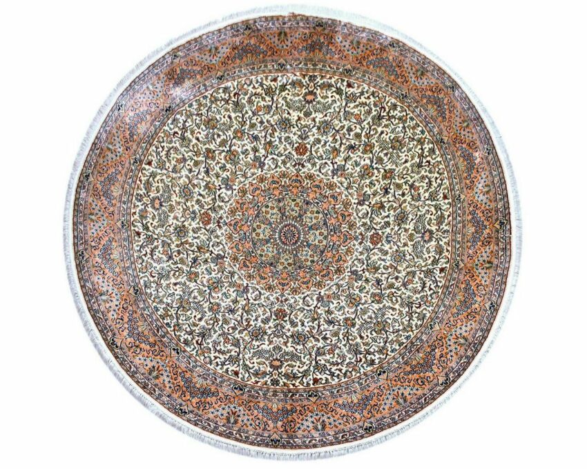 Seidenteppich »Kashan 999x12«, Kayoom, rund, Höhe 10 mm, Einzelstück mit Zertifikat, Wohnzimmer-Teppiche-Ideen für dein Zuhause von Home Trends