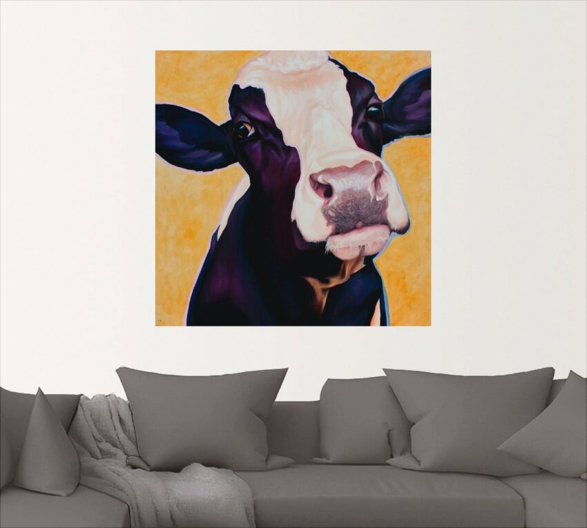 Artland Wandbild »Kuh Gertie«, Haustiere (1 Stück), in vielen Größen & Produktarten -Leinwandbild, Poster, Wandaufkleber / Wandtattoo auch für Badezimmer geeignet-Bilder-Ideen für dein Zuhause von Home Trends