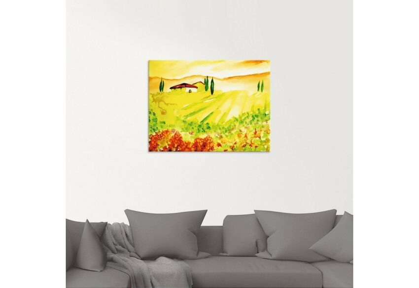 Artland Glasbild »Licht der Toskana«, Felder (1 Stück)-Bilder-Ideen für dein Zuhause von Home Trends